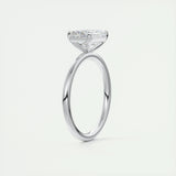 Solitaire Engagement Ring Featuring 1.91 CT Emerald Moissanite 7