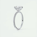 Pave Engagement Ring Featuring 2.15 CT Cushion Moissanite 6