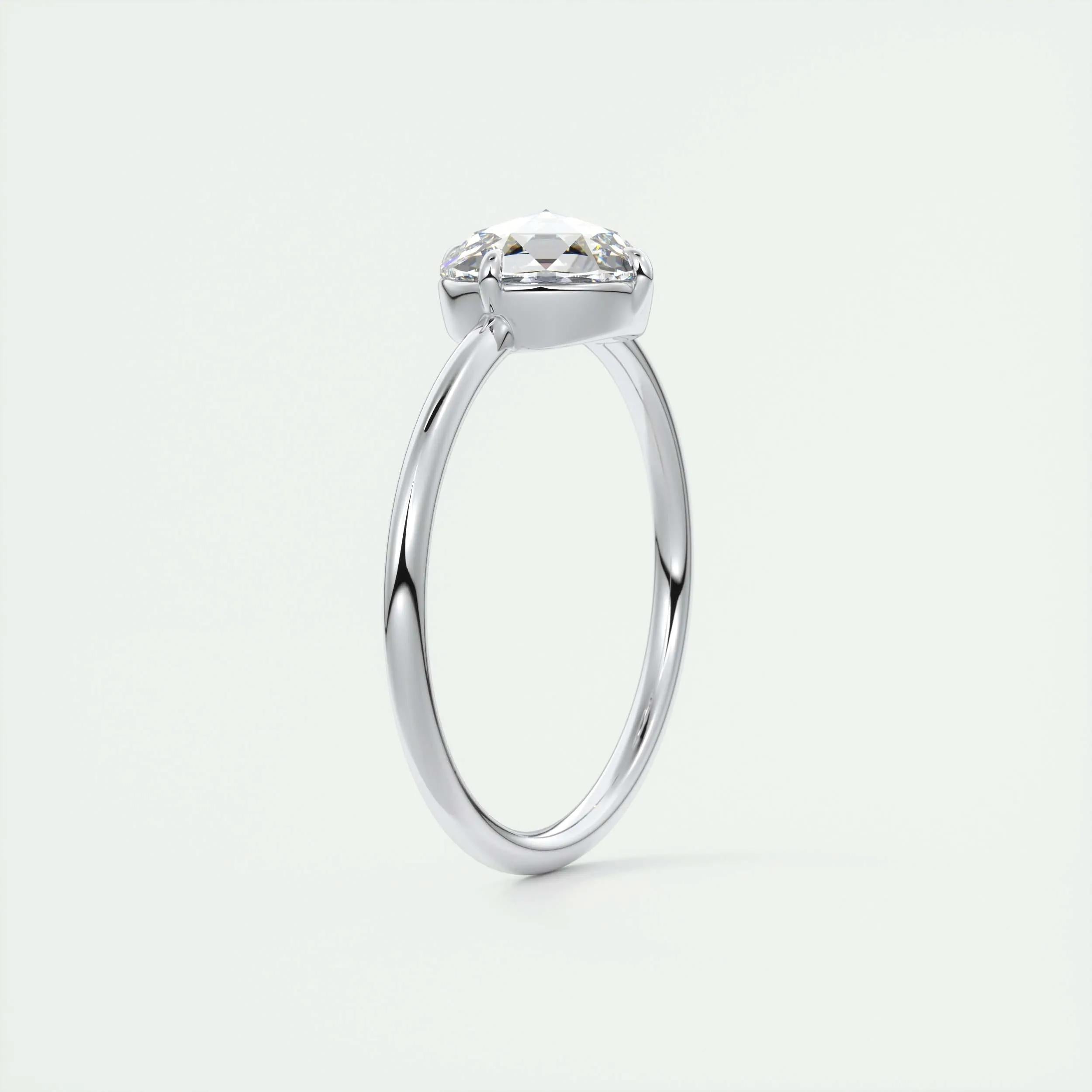 Solitaire Engagement Ring Featuring 1.19 CT Round Moissanite 5