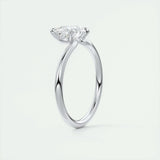 Solitaire Bezel Engagement Ring Featuring 1.91 CT Oval Moissanite 6