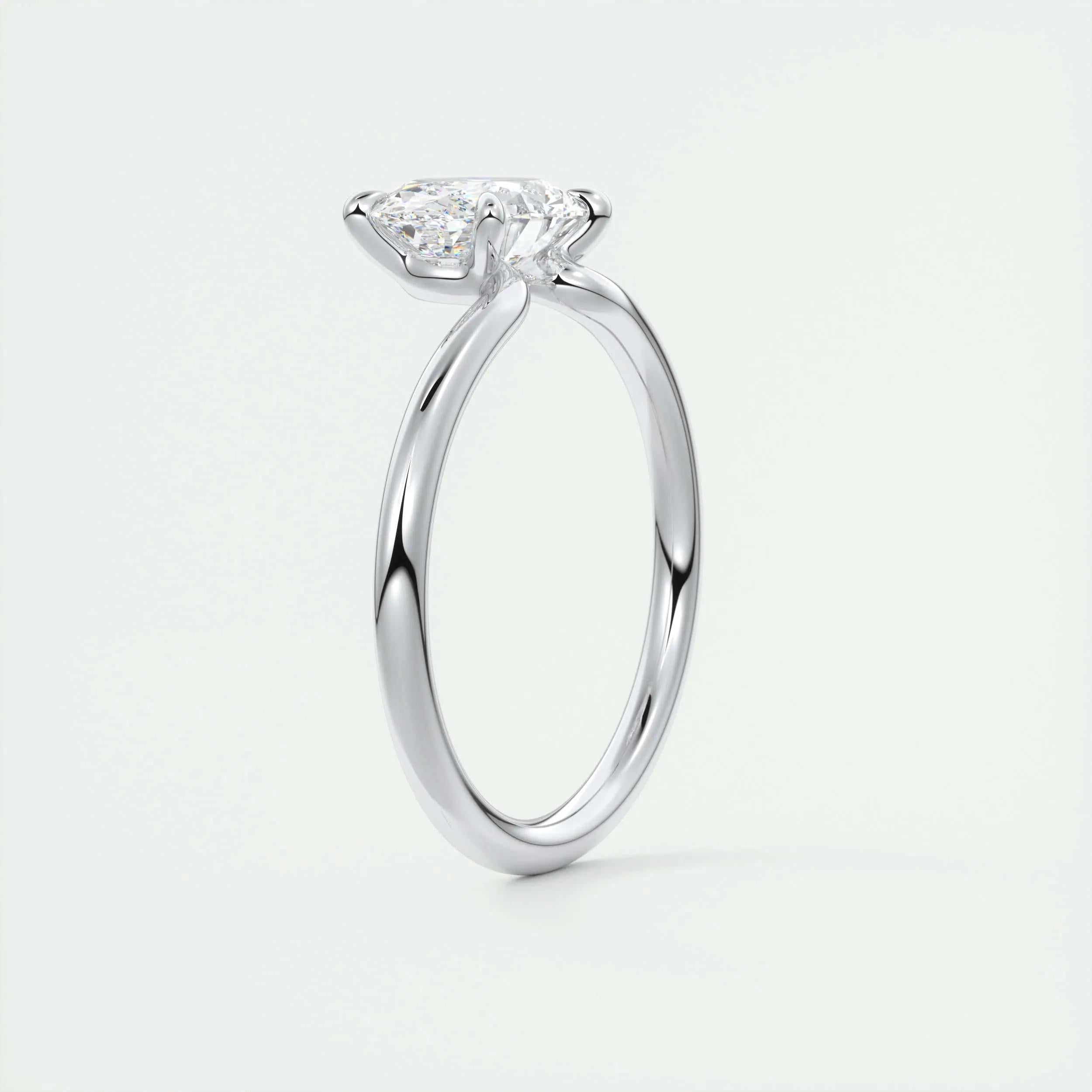 Solitaire Bezel Engagement Ring Featuring 1.91 CT Oval Moissanite 6
