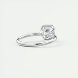 Solitaire Bezel Engagement Ring Featuring 2.03 CT Asscher Moissanite 4
