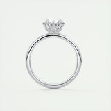 Solitaire Bezel Engagement Ring Featuring 1.35 CT Round Moissanite 7