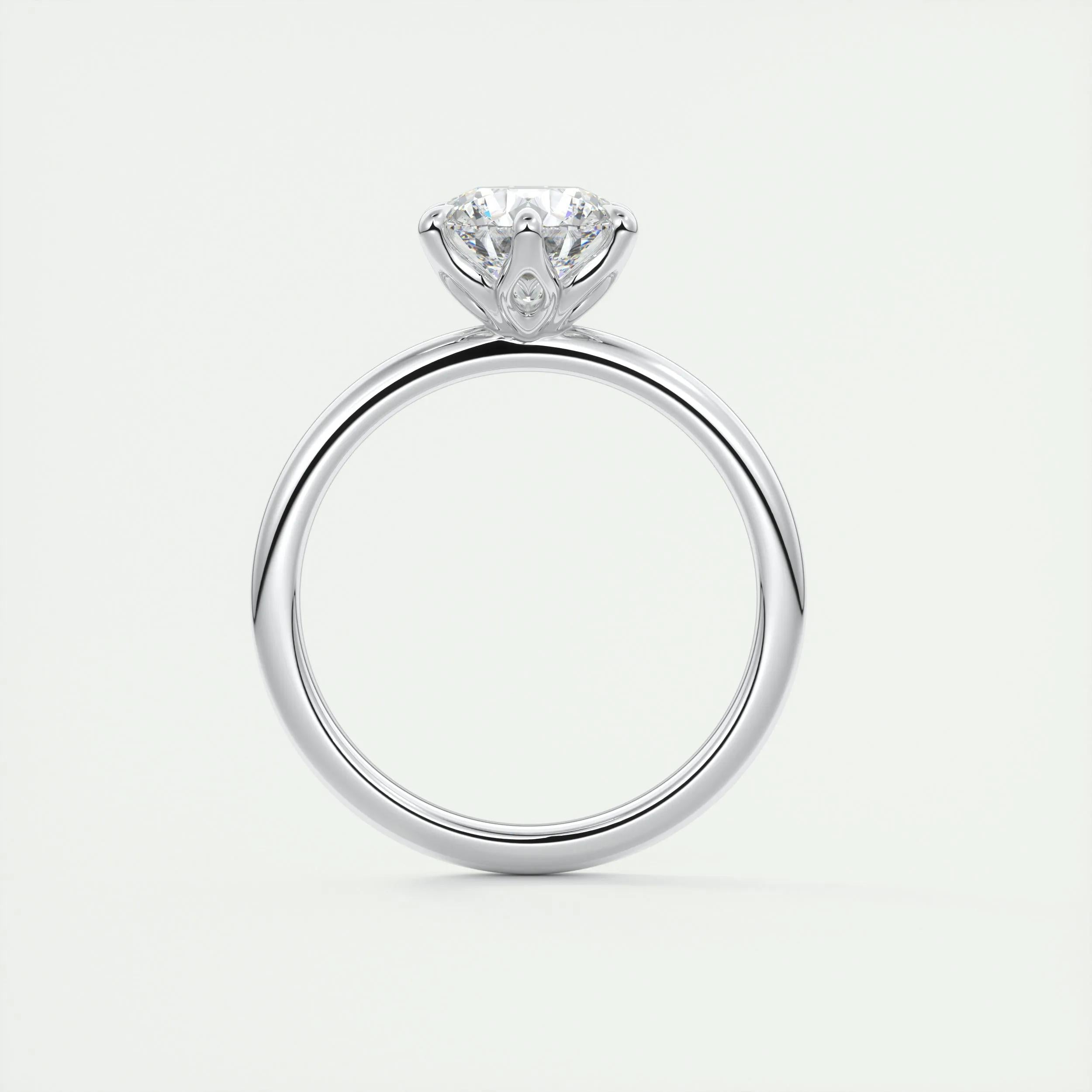 Solitaire Bezel Engagement Ring Featuring 1.35 CT Round Moissanite 7