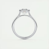 Solitaire Bezel Engagement Ring Featuring 2.03 CT Asscher Moissanite 7
