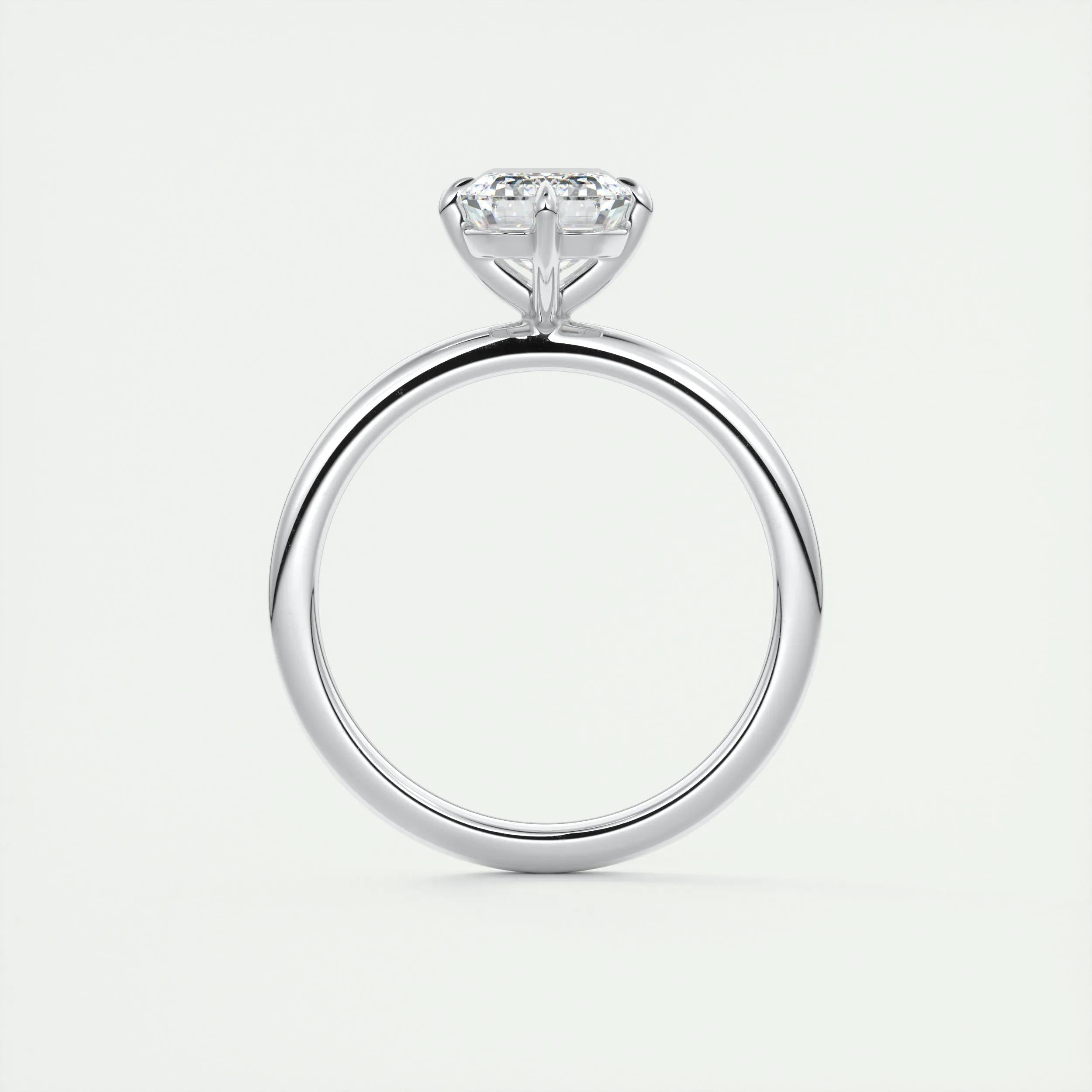 Solitaire Engagement Ring Featuring 1.91 CT Emerald Moissanite 7