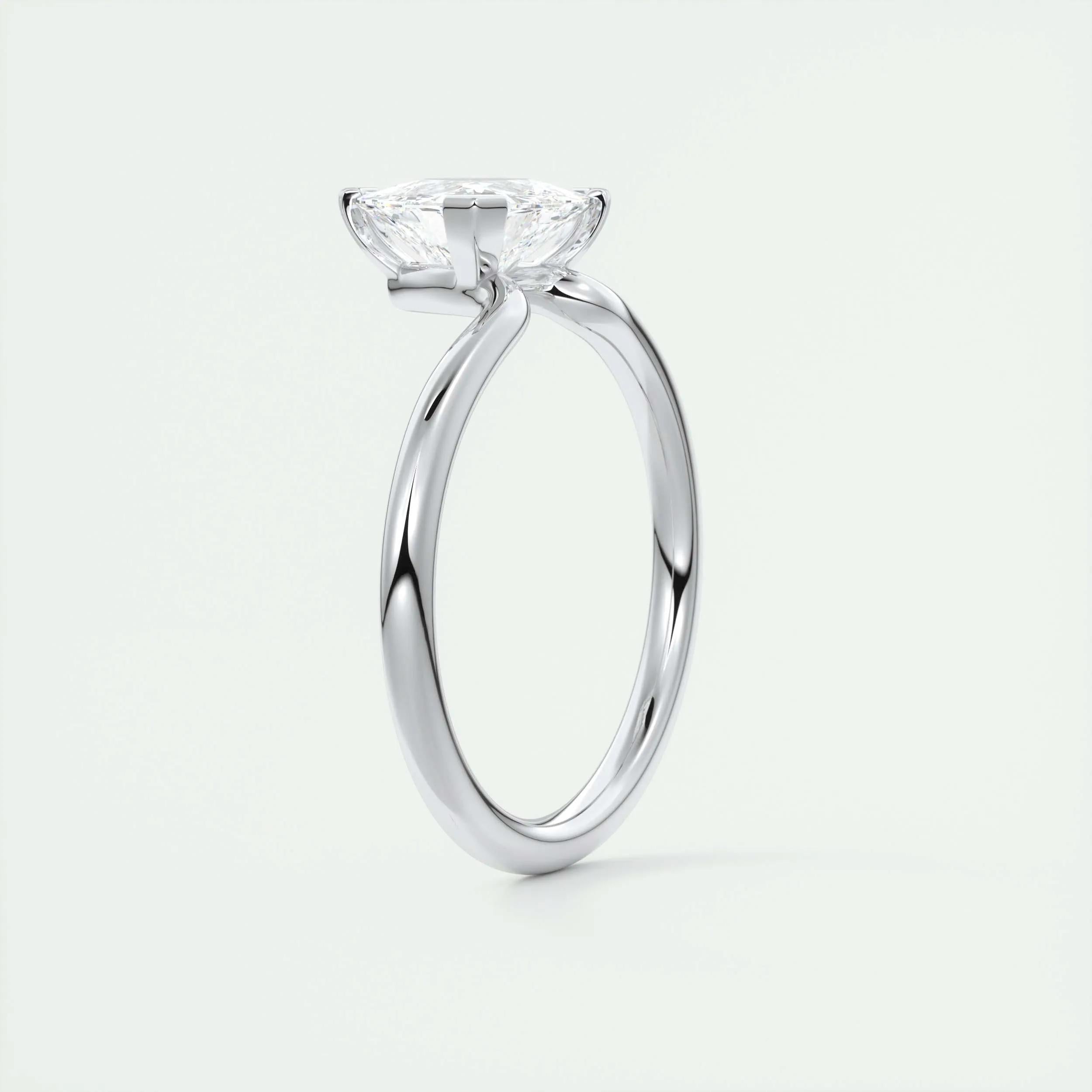Solitaire Bezel Engagement Ring Featuring 1.44 CT Trillion Moissanite 6