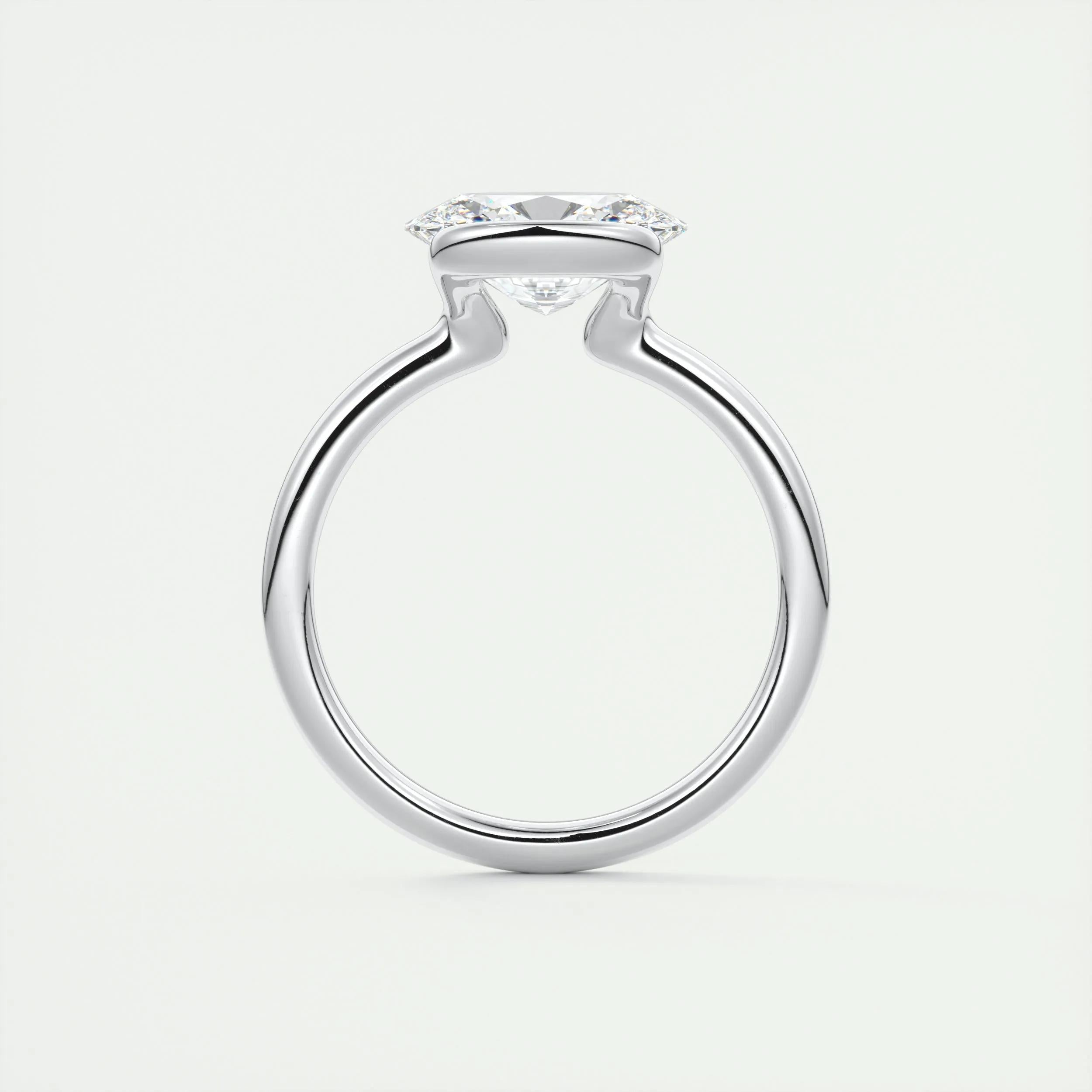 Solitaire Engagement Ring Featuring 1.91 CT Oval Moissanite 7