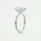 2.08 CT Princess Hidden Halo Moissanite Engagement Ring 6