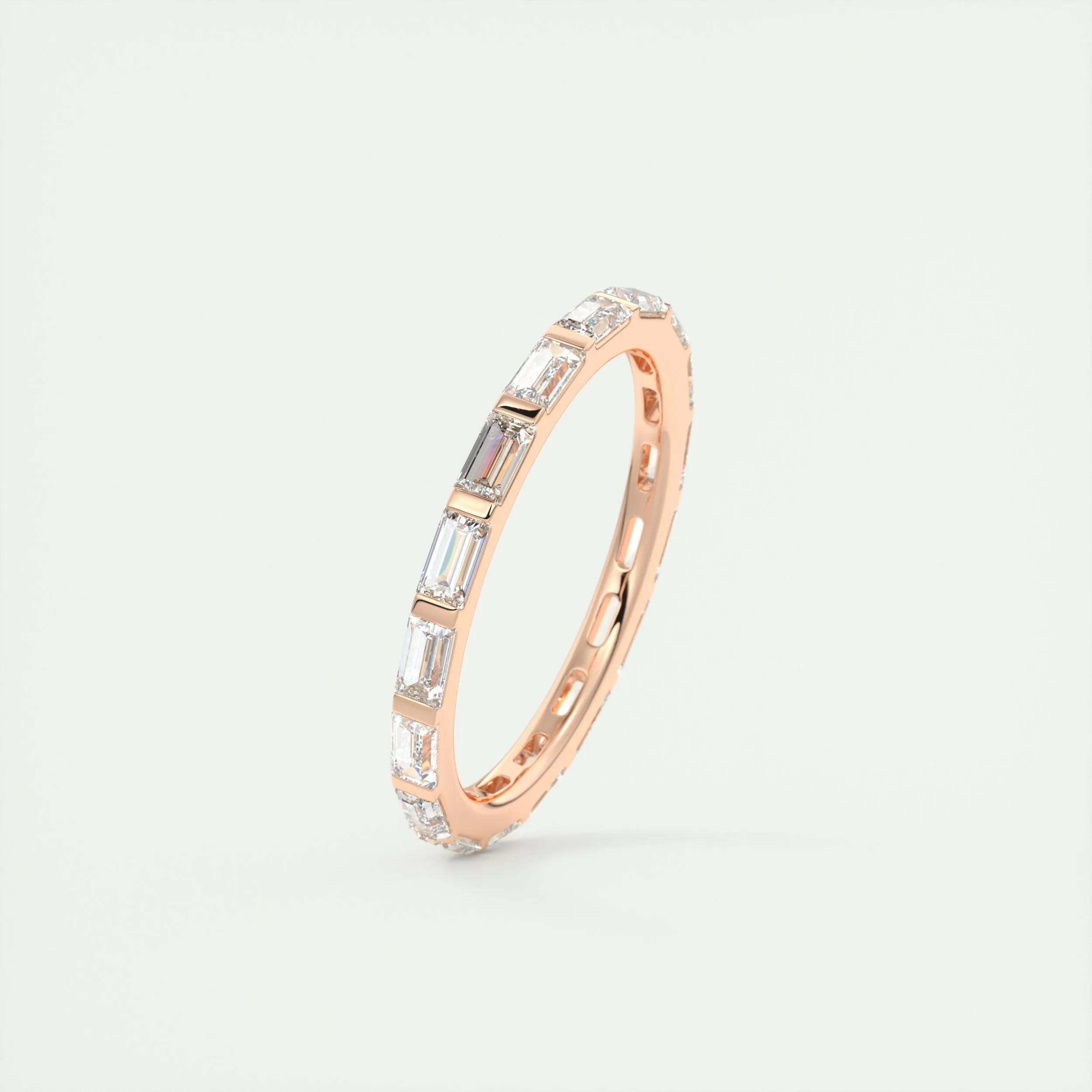 Eternity Wedding Band Featuring 1.02 TCW Baguette Moissanite 12