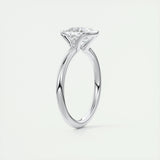 Solitaire Bezel Engagement Ring Featuring 2.15 CT Cushion Moissanite 7