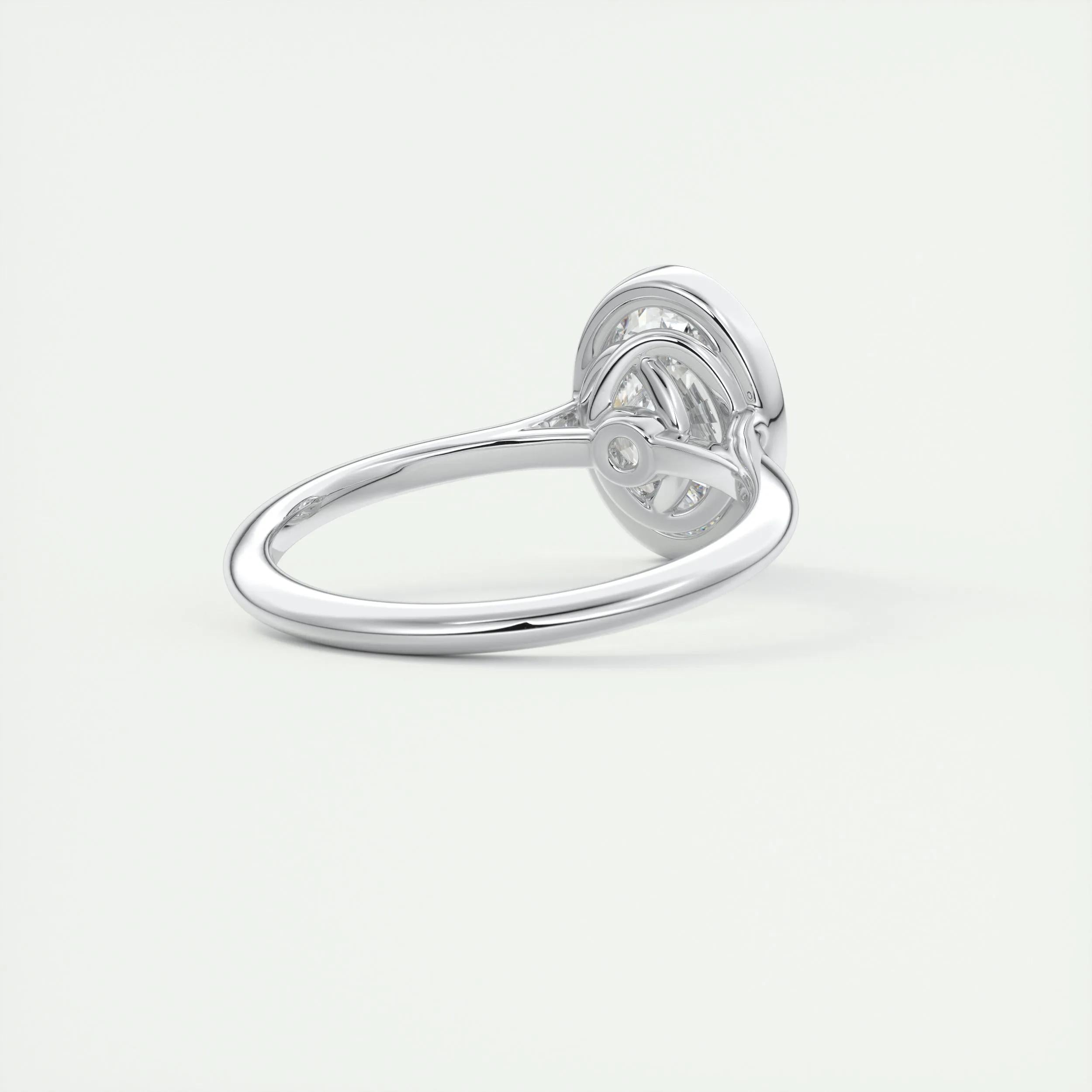 Solitaire Bezel Engagement Ring Featuring 1.91 CT Oval Moissanite 4