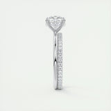 Hidden Halo Engagement Ring Featuring 2.15 CT Cushion Moissanite 5