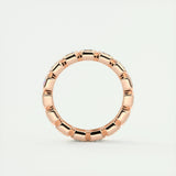 Full Bezel Wedding Band Featuring 2.25 TCW Round Moissanite 15