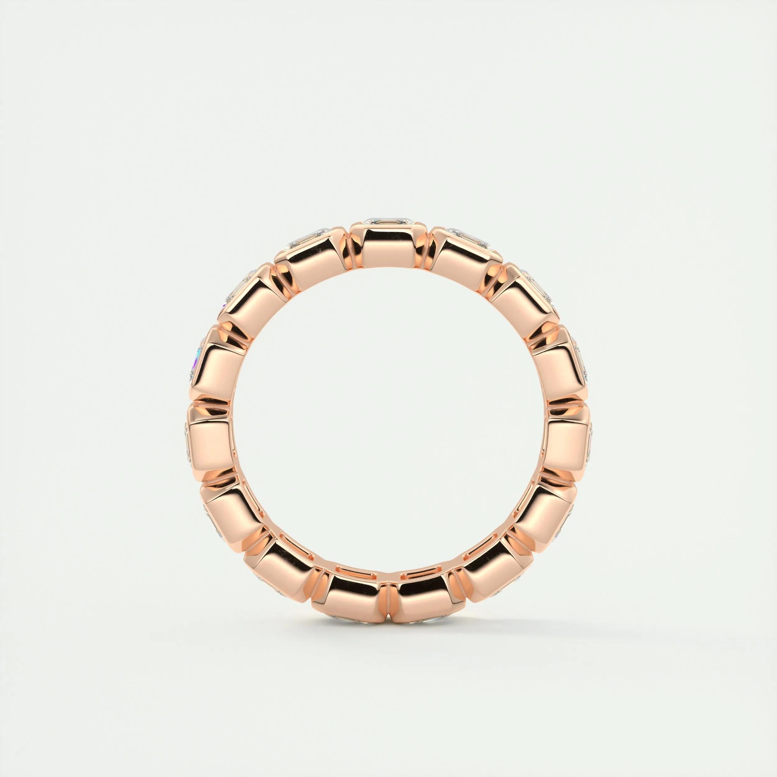 Full Bezel Wedding Band Featuring 2.25 TCW Round Moissanite 15