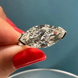 Solitaire Bezel Engagement Ring Featuring 1.98 CT Marquise Moissanite 2