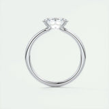 Solitaire Bezel Engagement Ring Featuring 1.91 CT Oval Moissanite 7