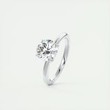 Solitaire Engagement Ring Featuring 1.35 CT Round Moissanite 4