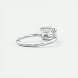 Solitaire Bezel Engagement Ring Featuring 1.91 CT Emerald Moissanite 4