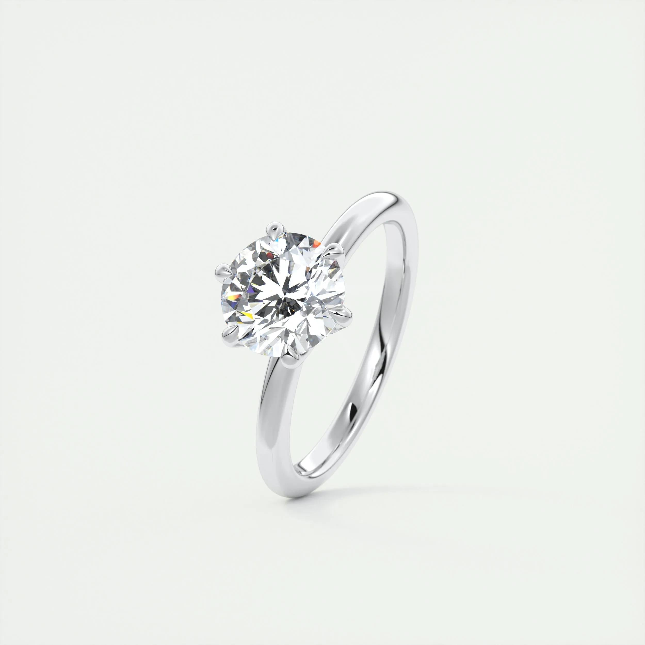 Solitaire Bezel Engagement Ring Featuring 1.35 CT Round Moissanite 4