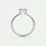Solitaire Bezel Engagement Ring Featuring 2.10 CT Radiant Moissanite 7