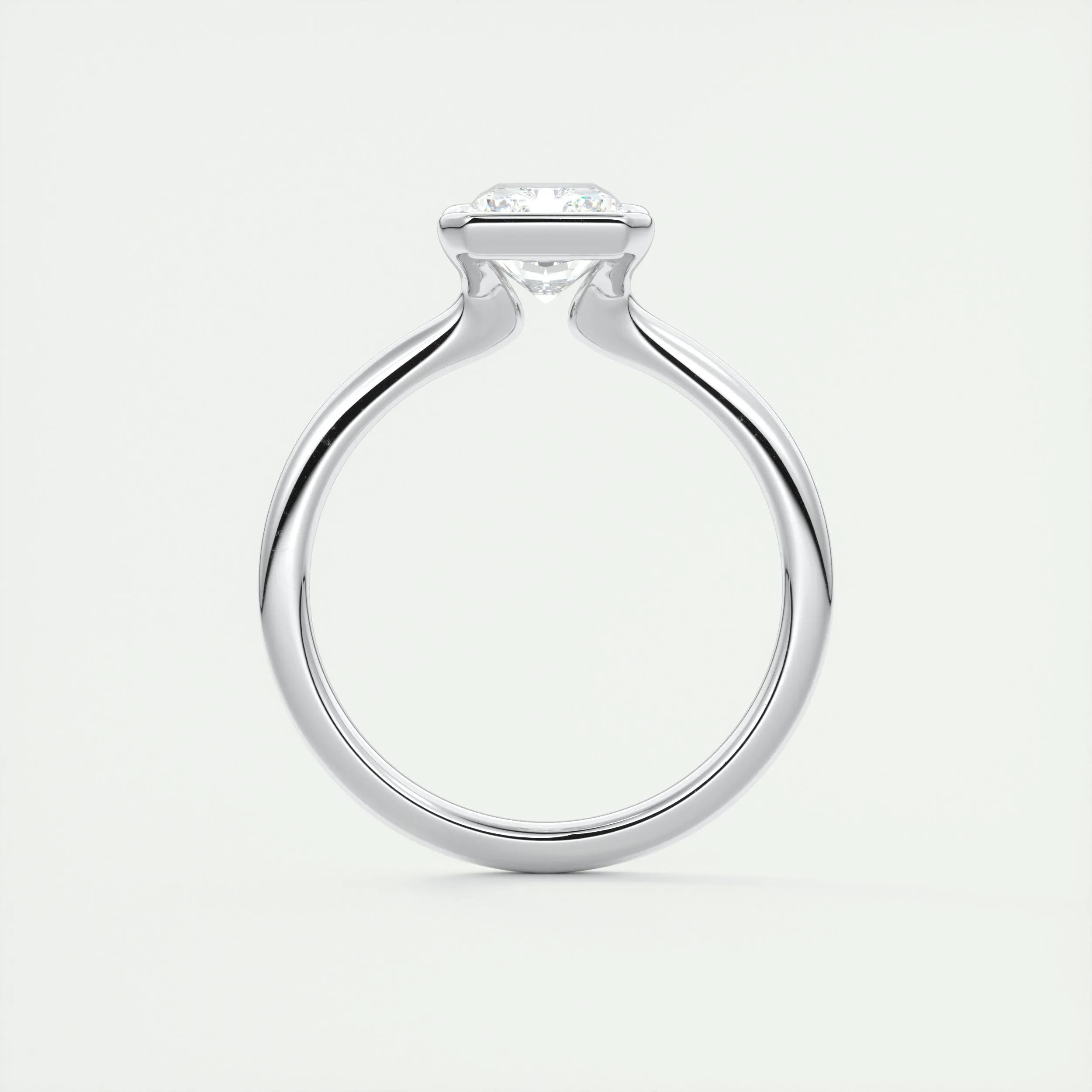Solitaire Bezel Engagement Ring Featuring 2.10 CT Radiant Moissanite 7