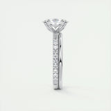 Pave Engagement Ring Featuring 1.91 CT Oval Moissanite 5
