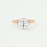 Hidden Halo Engagement Ring Featuring 1.91 CT Oval Moissanite 14