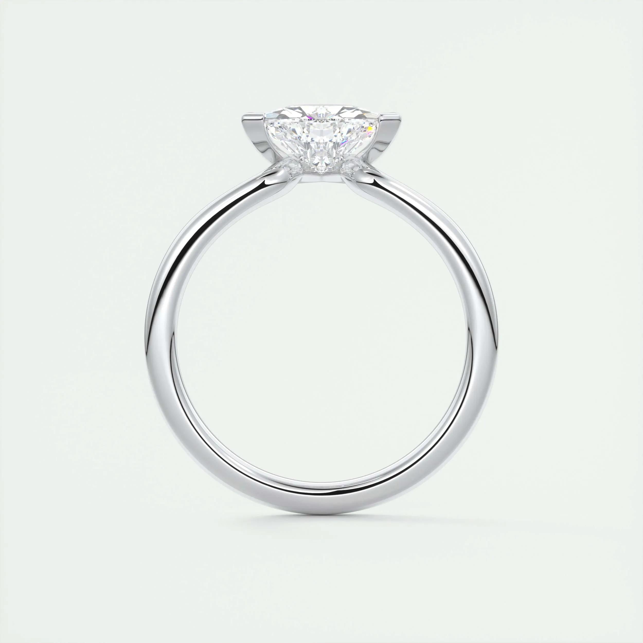 Solitaire Bezel Engagement Ring Featuring 1.44 CT Trillion Moissanite 7