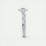 Solitaire Bezel Engagement Ring Featuring 2.03 CT Asscher Moissanite 6