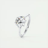Solitaire Engagement Ring Featuring 1.35 CT Round Moissanite 4