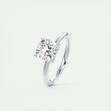 Solitaire Engagement Ring Featuring 1.49 CT Cushion Moissanite 4