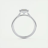 Solitaire Bezel Engagement Ring Featuring 2.03 CT Emerald Moissanite 7