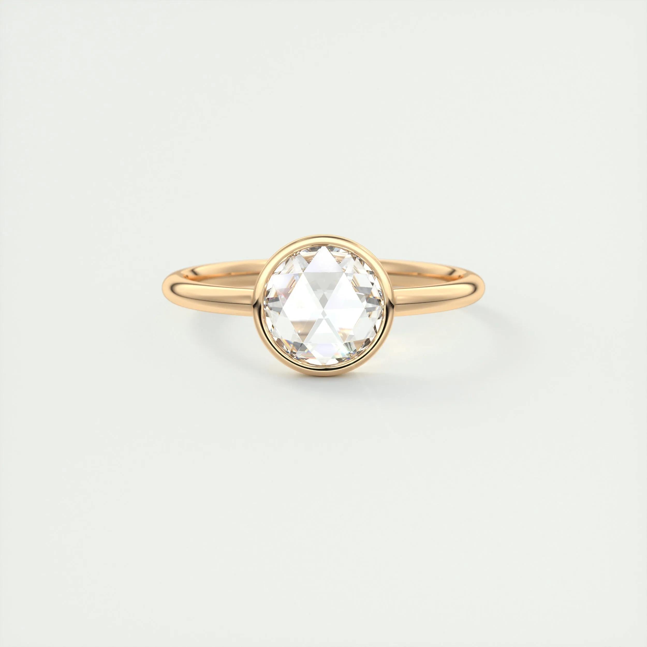 Solitaire Engagement Ring Featuring 1.19 CT Round Moissanite 14