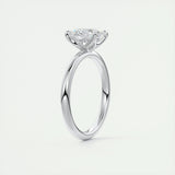 Solitaire Engagement Ring Featuring 1.91 CT Oval Moissanite 7