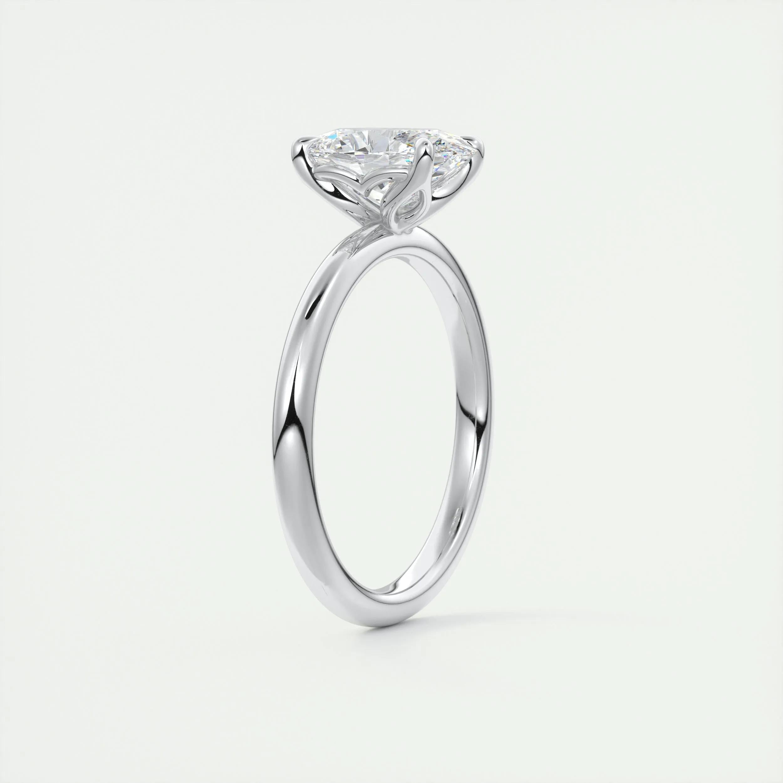 Solitaire Engagement Ring Featuring 1.91 CT Oval Moissanite 7