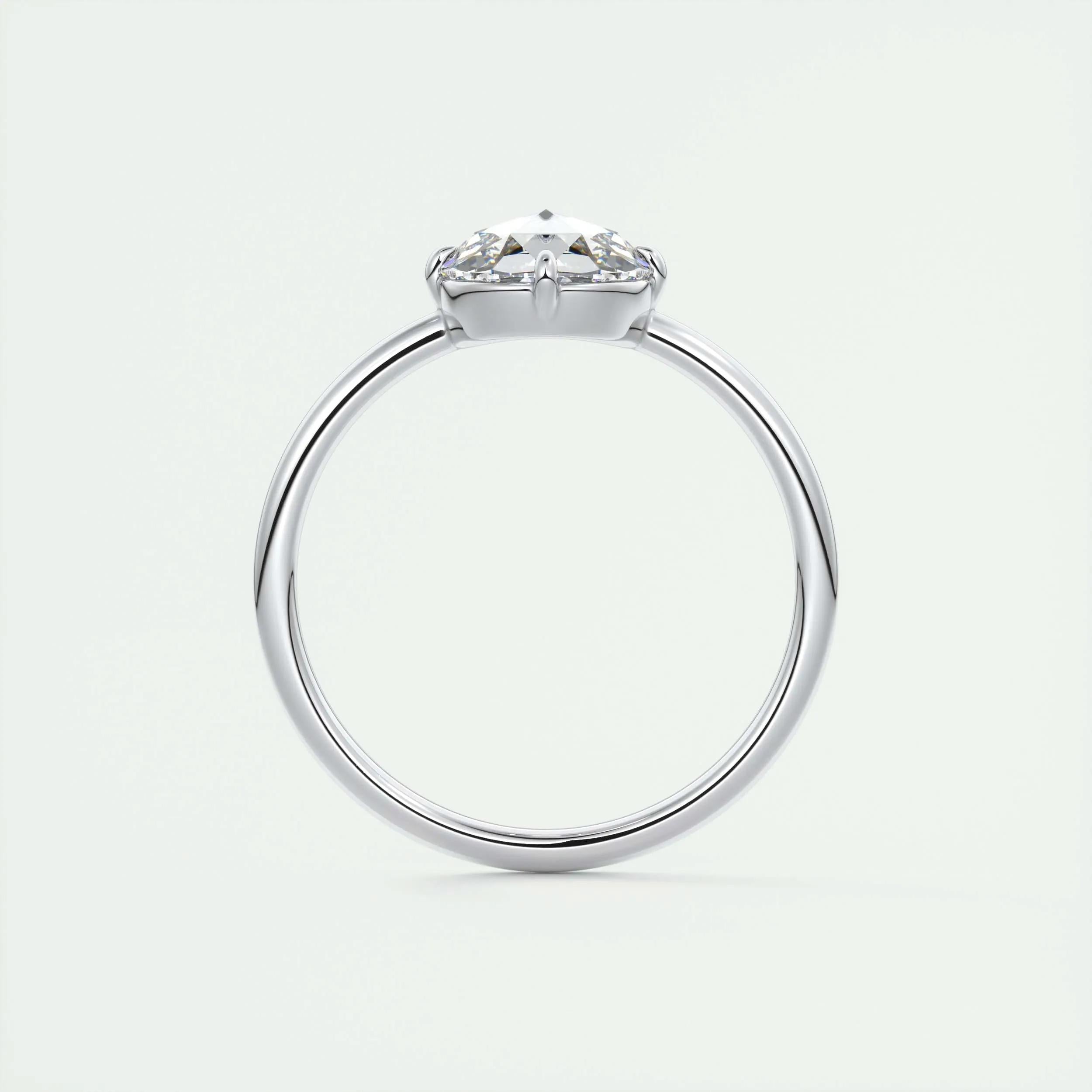 Solitaire Engagement Ring Featuring 1.19 CT Round Moissanite 7