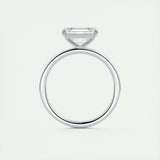 Solitaire Engagement Ring Featuring 1.91 CT Emerald Moissanite 8