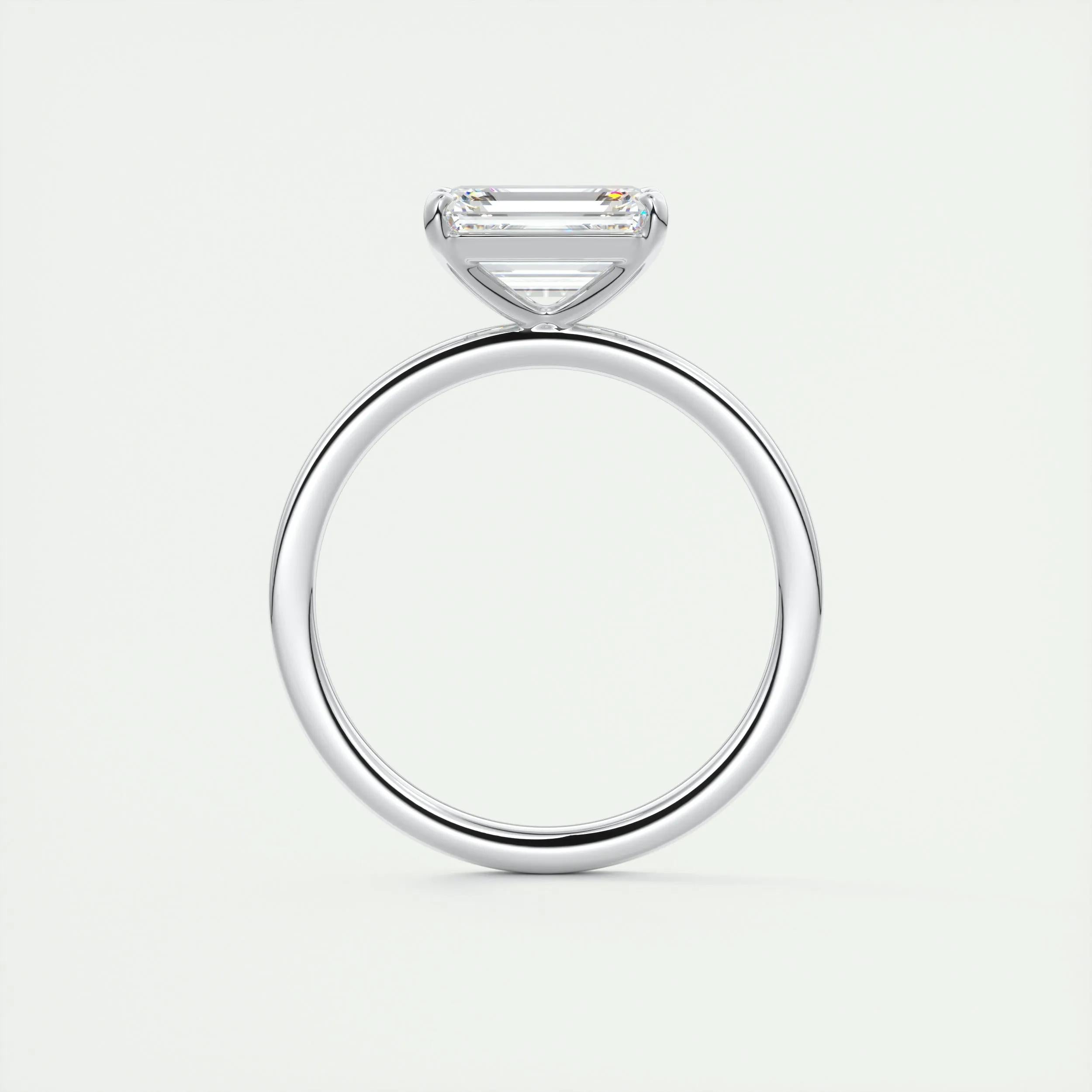 Solitaire Engagement Ring Featuring 1.91 CT Emerald Moissanite 8