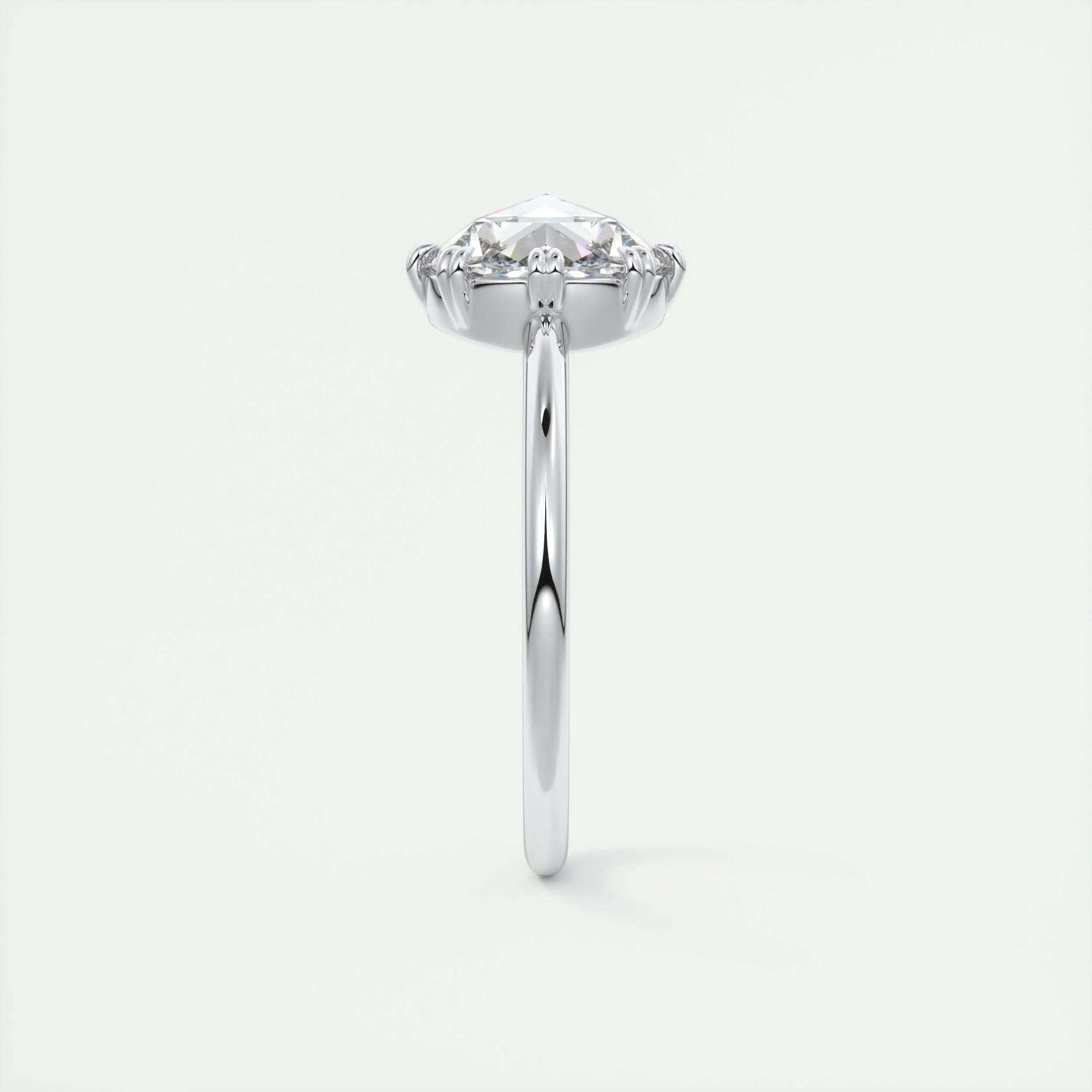 Solitaire Engagement Ring Featuring 1.35 CT Round Moissanite 7