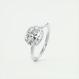 Solitaire Engagement Ring Featuring 1.91 CT Oval Moissanite 4