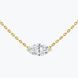0.25-1.0ct Marquise Cut Solitaire Moissanite Diamond Necklace 2