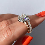 Solitaire Bezel Engagement Ring Featuring 1.35 CT Round Moissanite 22