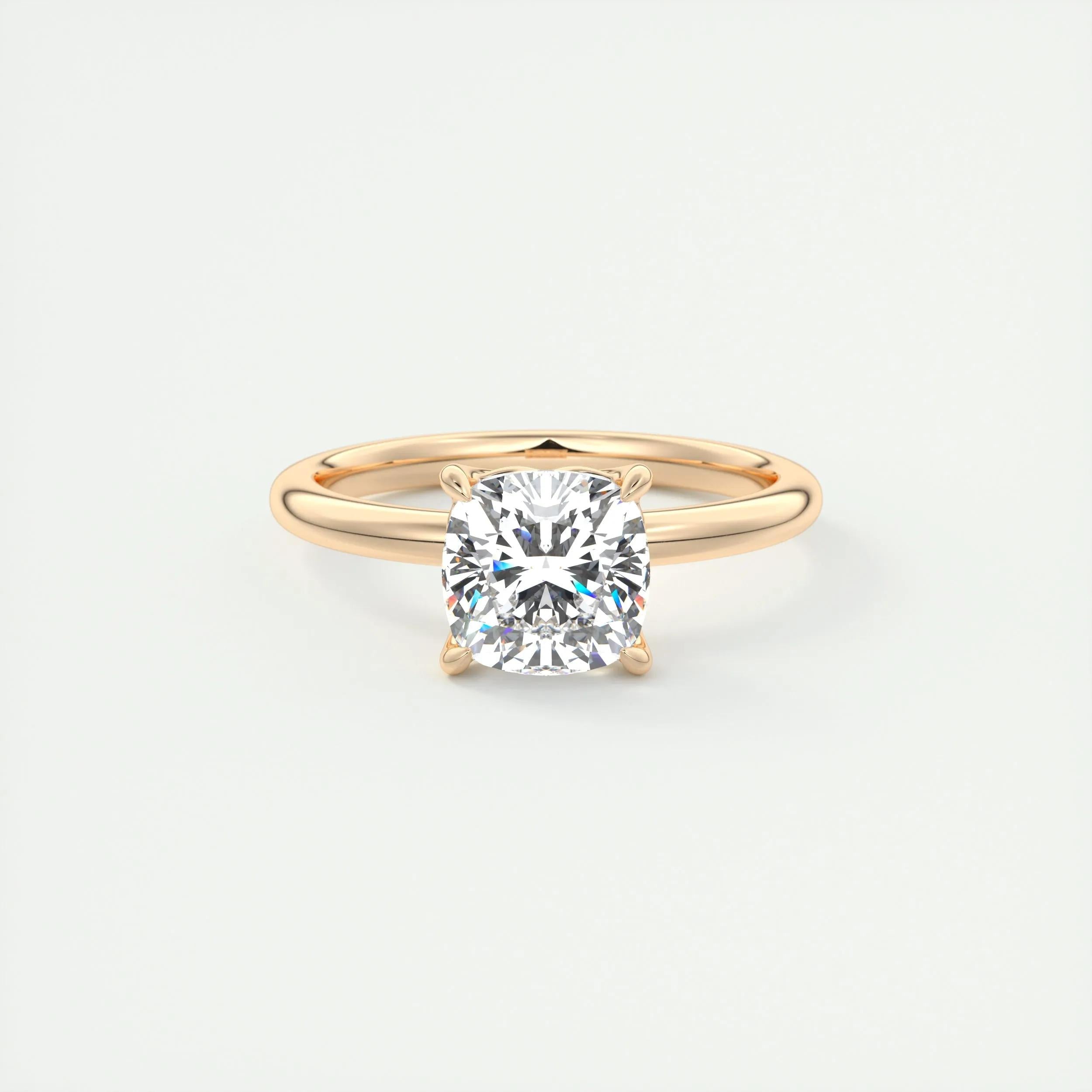 Solitaire Engagement Ring Featuring 1.49 CT Cushion Moissanite 15