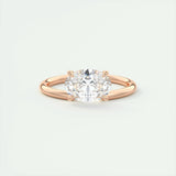 Solitaire Bezel Engagement Ring Featuring 1.91 CT Oval Moissanite 15