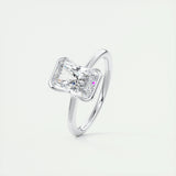 Solitaire Bezel Engagement Ring Featuring 2.10 CT Radiant Moissanite 4