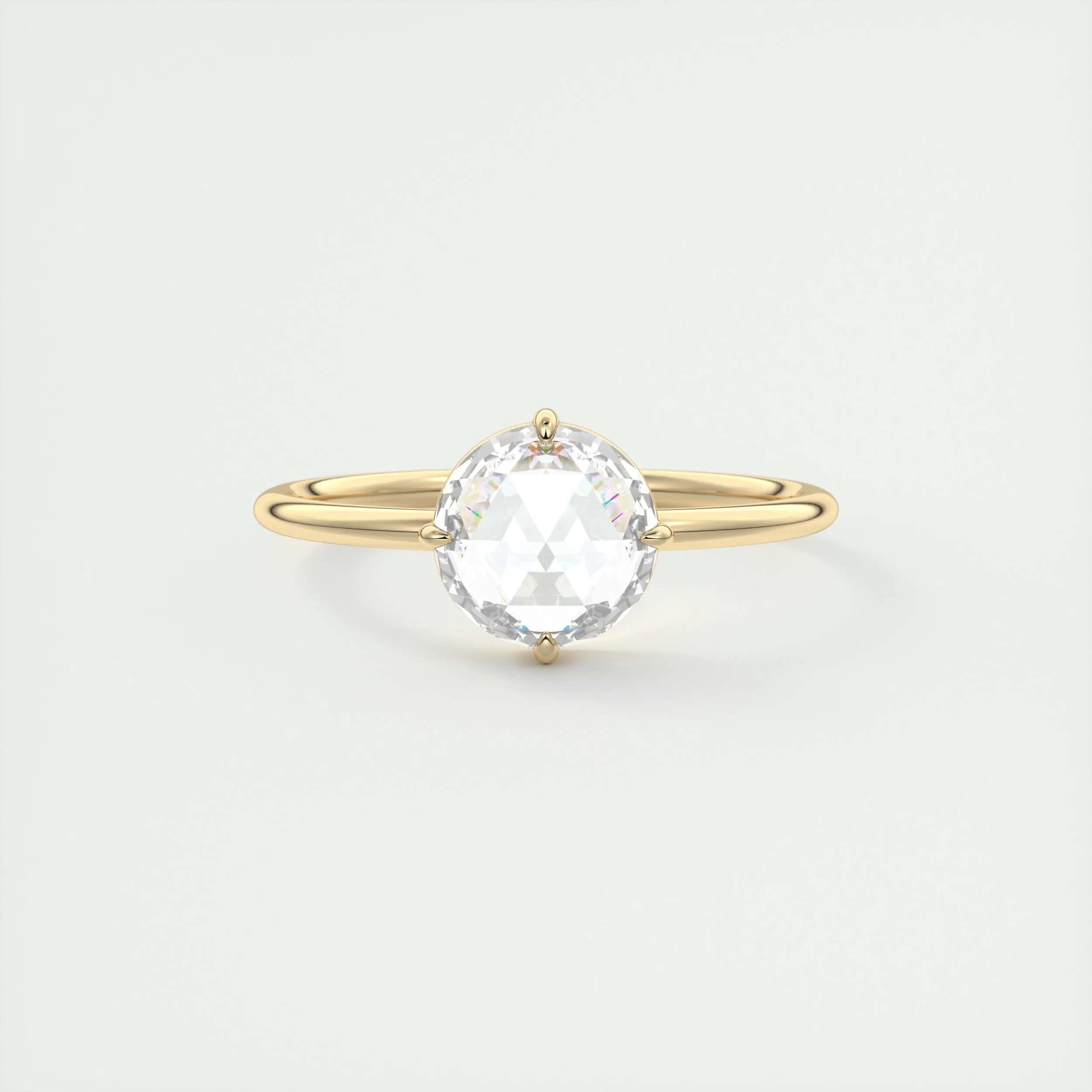 Solitaire Engagement Ring Featuring 1.19 CT Round Moissanite 15