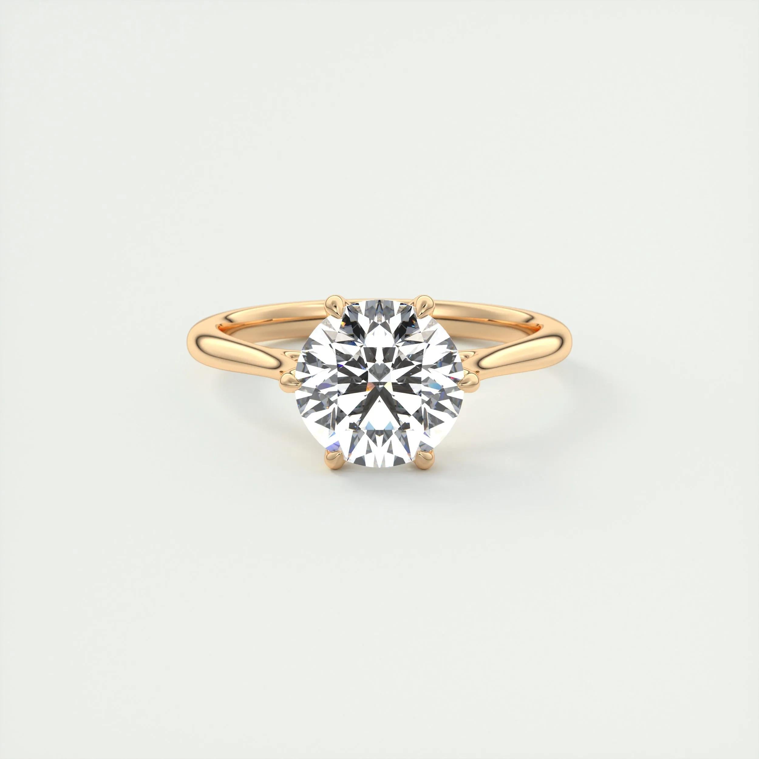Solitaire Engagement Ring Featuring 1.35 CT Round Moissanite 15