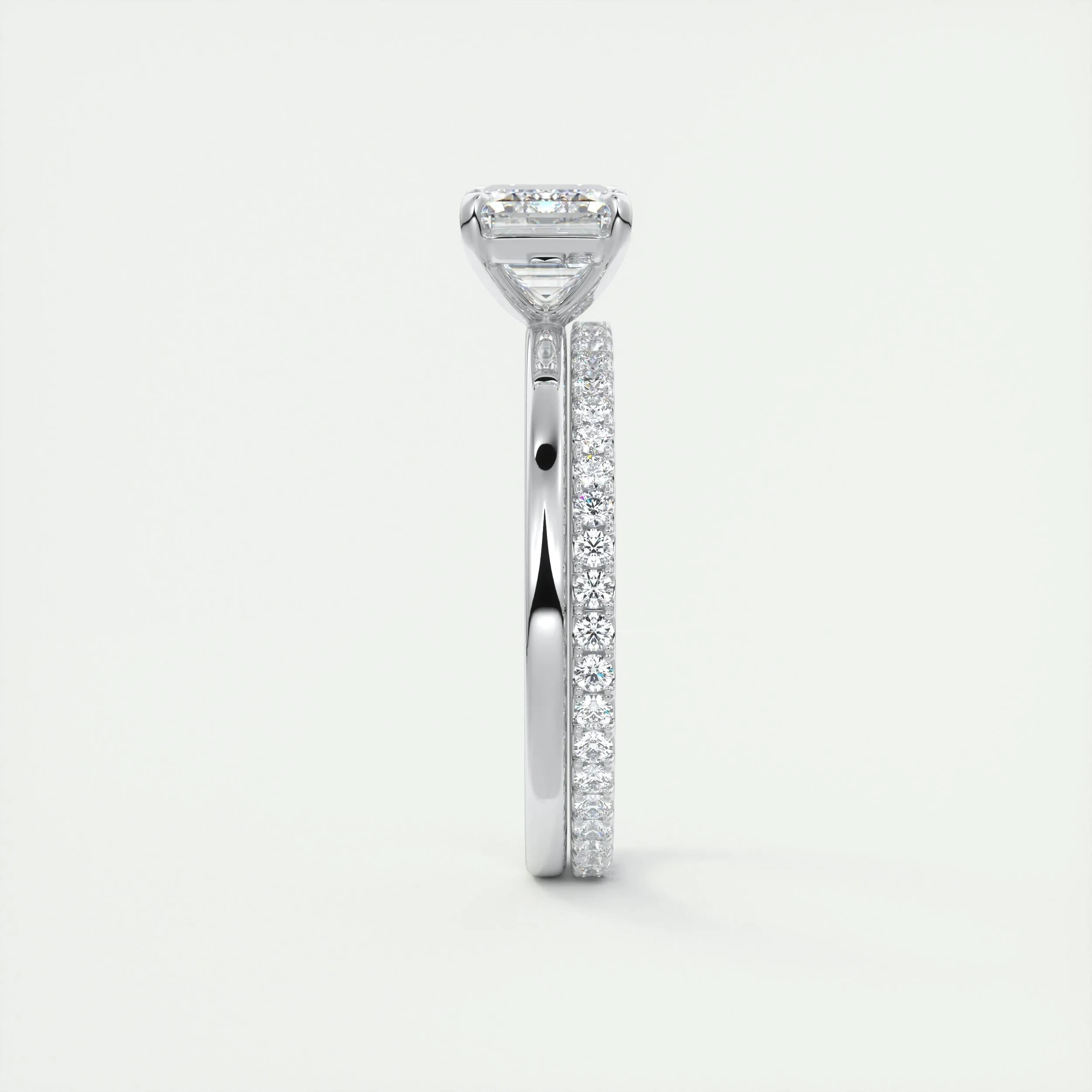 Solitaire Engagement Ring Featuring 1.91 CT Emerald Moissanite 6