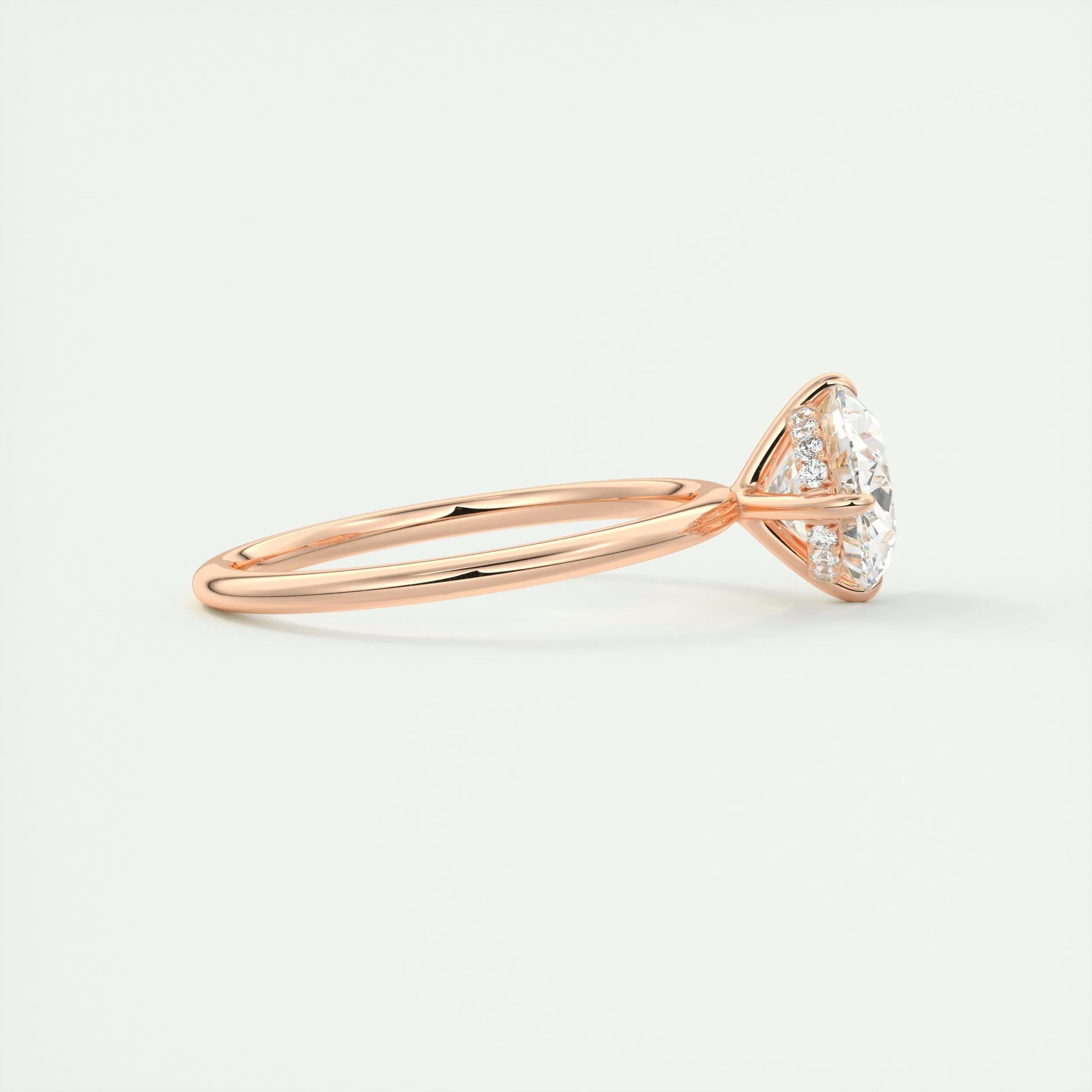 Hidden Halo Engagement Ring Featuring 1.91 CT Oval Moissanite 15
